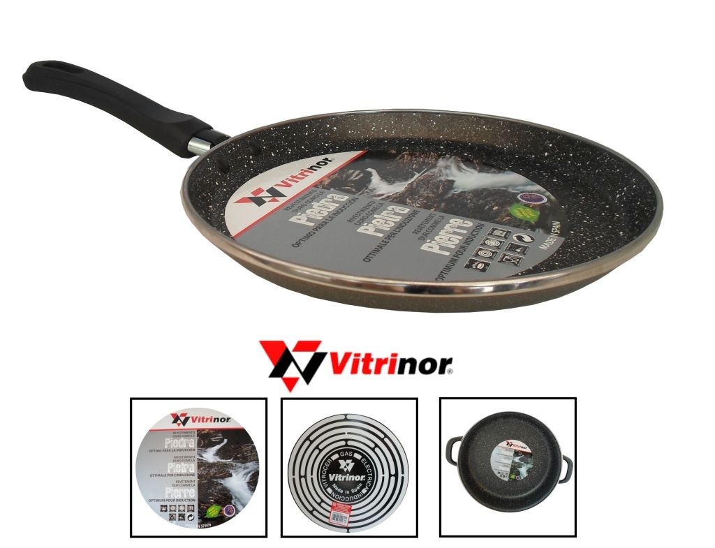 PADELLA CREPES DM.24 INDUZIONE VITRINOR ACCIAIO VETRIFICATO ANTIADERENTE