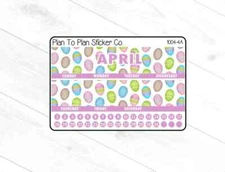 1004-4A~~April 7X9 Monthly View Kit Planner Stickers.