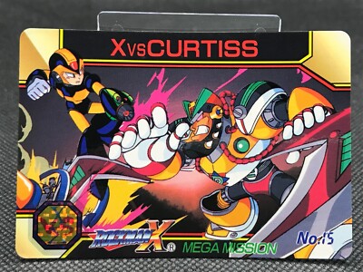 MEGA MAN X MEGA MISSION CARD DASS TCG CAPCOM BANDAI 1995 JAPAN Rare No.15 F/Sb