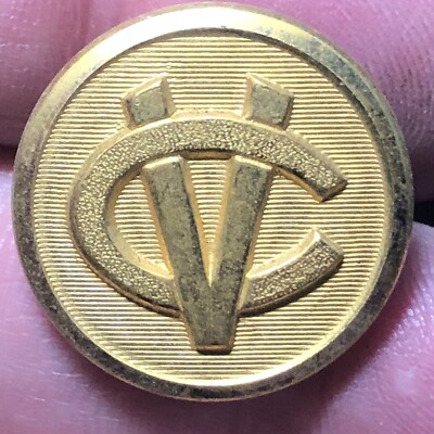 Central Vermont Eisenbahn Messing Uniform Knopf 3/4'' - höchste Qualität