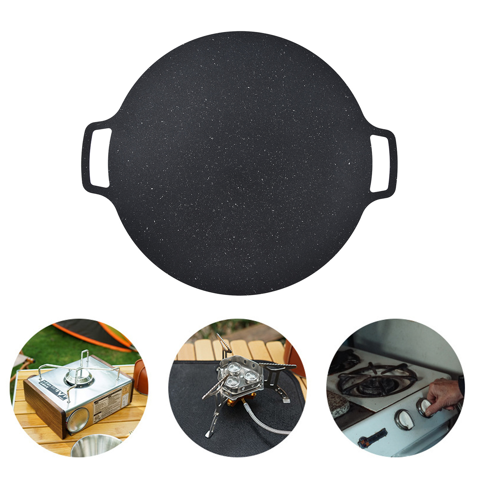 Korean BBQ Grill Pan Cooking Round Grill 41cm Barbecue Grilling Plate