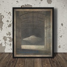 Listing image for Vintage UFO LOCKHEED Wall Art, Aerospace UAP Disclosure Decor, Area 51 Poster