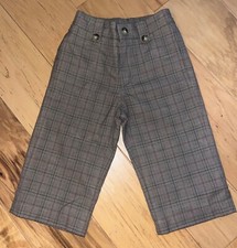 JANIE JACK BABY BOYS BROWN PLAID SLACKS SIZE 12-18M EXCELLENT COND LD9