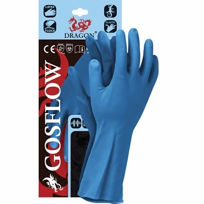 Gummihandschuhe 1 Paar Handschuhe Chemie Lebensmittelindustrie Blau Gr. S-XL NEU - Bild 1 von 2