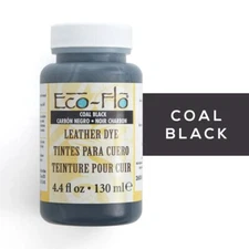 Eco-Flo Leather Dye 4.4 fl. oz. (132 ml)  Coal Black - FREE SHIPPING!