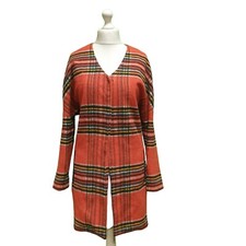 Maison Scotch Tartan Jacket Red Black Check Plaid Coat Size M/l Women's