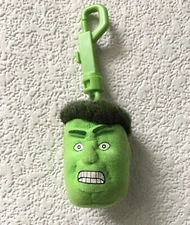 Vintage Plush Keychain THE INCREDIBLE HULK Key Ring Fob Bag Clip On Kellytoy