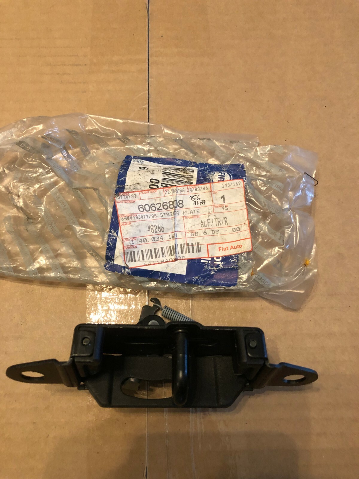alfa romeo 156 striker plate.nos.p/n 60626808. | eBay