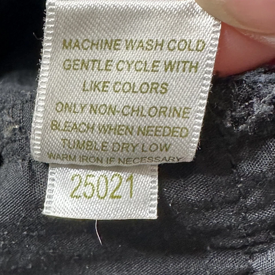 Pantalones Garnet Hill para mujer 2 cordones ajustados de cinco bolsillos pana negro neutro Foto 3 de 4