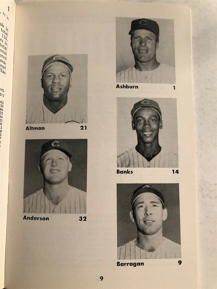 1961 CHICAGO CUBS Media Guide Yearbook ERNIE BANKS Mid Season Edition RON SANTO - Image 2 of 4