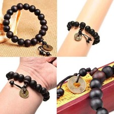 ,  Men's Woo.n 12MM Buddha Buddhist Prayer Beads Tibet Mala Bracelet T0P8 Hot