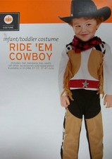 Cowboy Costume Hat Bandana Cowgirl Sheriff Western Rodeo 12-24 Month