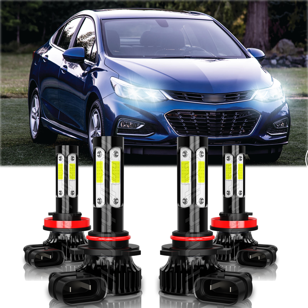 For Chevy Cruze 2016-2019 4pc 6000K LED Headlight High&Low Beam