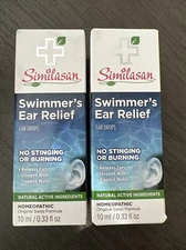 2~SIMILASAN SWIMMER'S EAR RELIEF EAR DROPS ~0.33 EA. BOX - EXP. 10/2026 💦