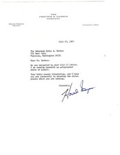 Howard Morgens Signed Letter 1965 / Autographed CEO Procter & Gamble