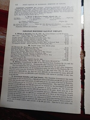 #ad 1904 train Report CANADIAN NORTHERN RAILWAY COMPANY Canada Railroad Grandview $10.95