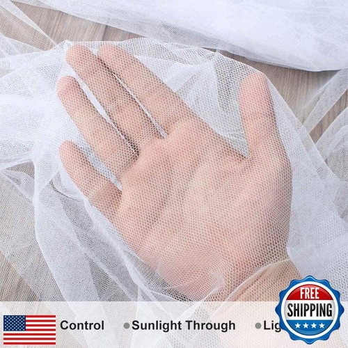 SJHmoo Mosquito Net Cloth Fabric, DIY Insect Pest Barrier Mesh Nets for Porch - Picture 2 of 5