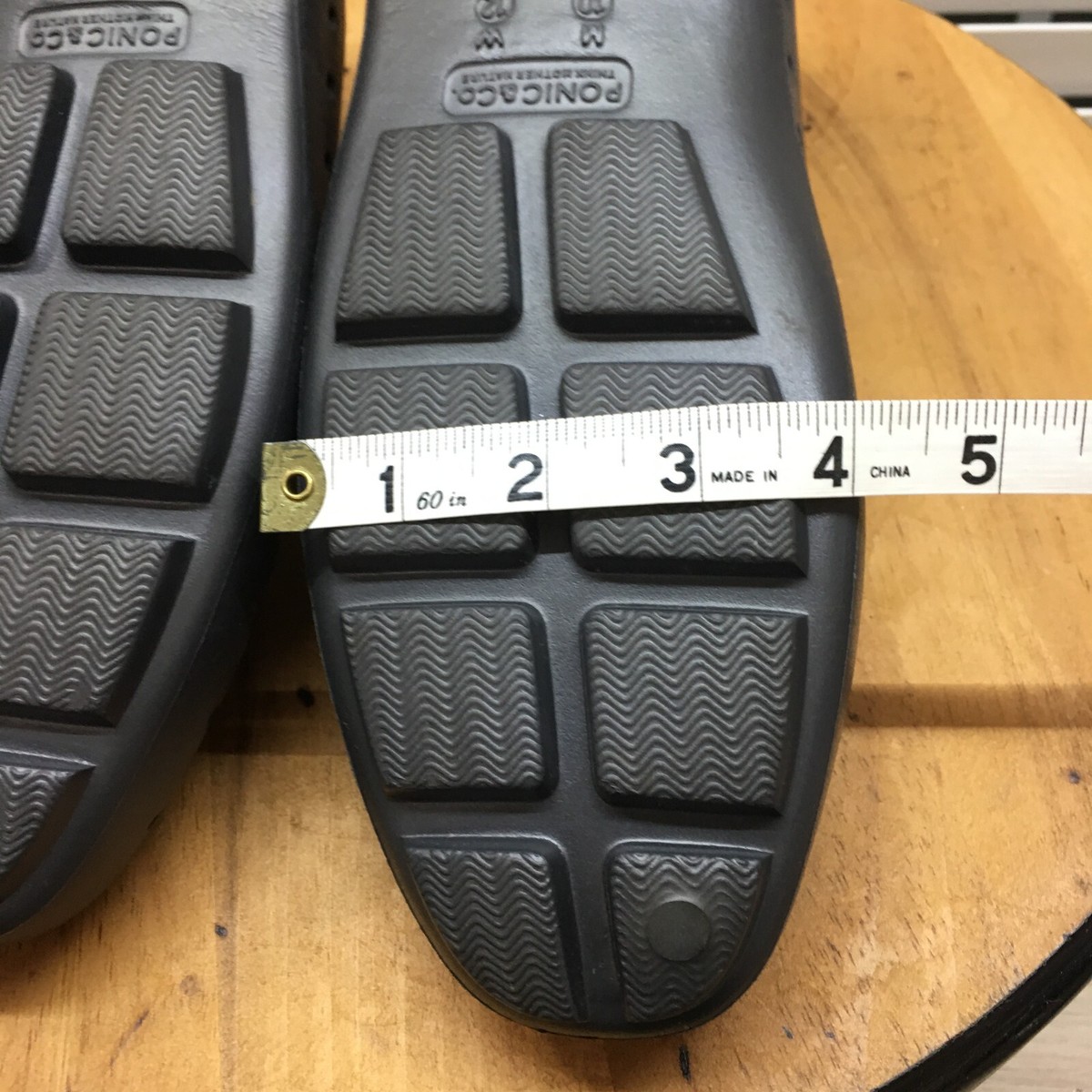 Ponic & Co Shoes Mens 10 Womens 12 Black Rubber Deck Water Proof