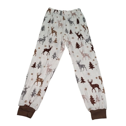 PatPat Christmas Pajamas Adult Mens Size Medium Deer Trees Pattern NWT - Picture 2 of 6