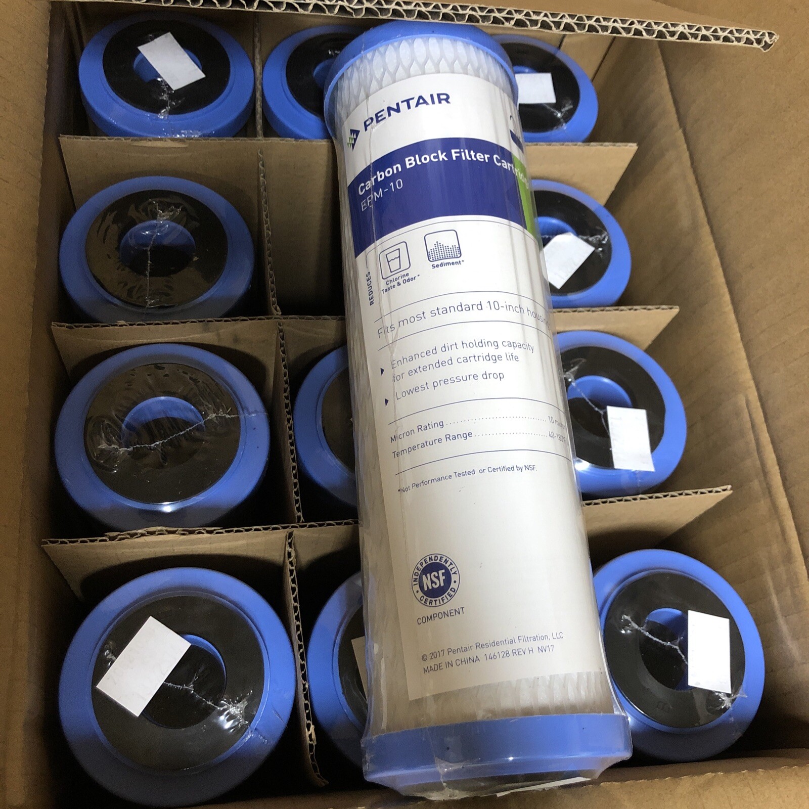 Lot Of 12 Pentair EPM10 Carbon Block Water Filter Cartridge 10” New