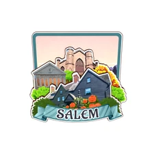 Salem Massachusetts America Refrigerator magnet 3D travel souvenirs wood