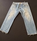 Levi’s 501 men’s denim jeans button-fly straight relaxed 36x28 100% cotton Y2K — photo 1
