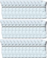 36 PK Yacht Smith Men's Premium Cotton Crew Socks White 10-13 -Mens Crew Socks