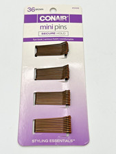 Conair Styling Essentials Mini Pins, Brown, 36 Count