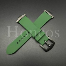 Replacement Green Rubber Watch Strap Fits for Tissot PRX Quick Release Adapter