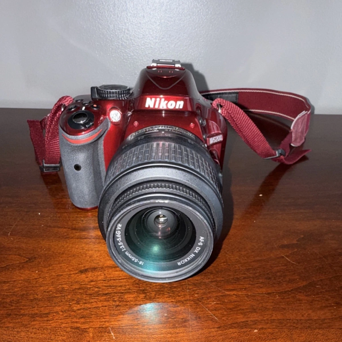 Nikon D5200 Red Digital SLR Camera 24.1MP 3x Zoom 18-55mm Lens