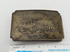 Vintage Lewis Buckles Wells Fargo Company Stagecoach Since 1852 Belt Buckle