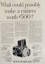 1960 Vintage Ads, Printed,Wall Art, Camera, Hasselblad 500 Camera 1812 