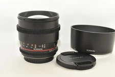 Used ROKINON 85mm T 1.5 Cine AS IF UMC II Lens Canon EF Mount SAMYANG KOREA