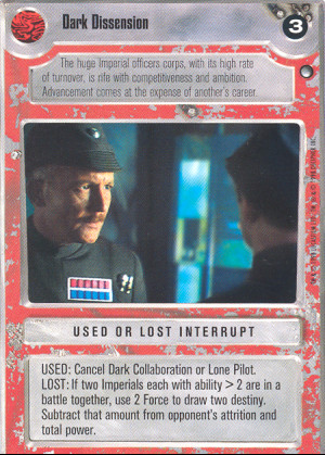 Dark Dissension [White Border] Mint/Near Mint SWCCG: Hoth White Border
