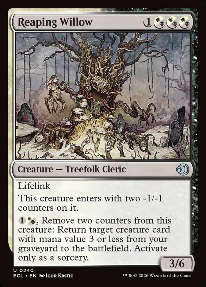 Reaping Willow Foil (Lorwyn Eclipsed) #240 MTG near mint