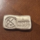 vintage silver bar 1 oz