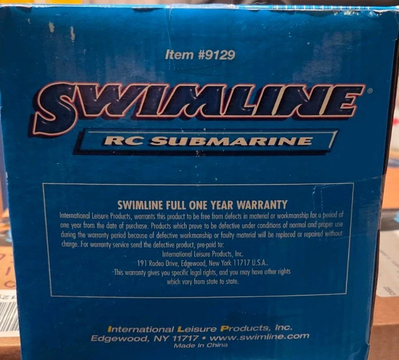 Rc Submarine Swimline Artículo # 9129 Nuevo Raro Foto 3 de 4