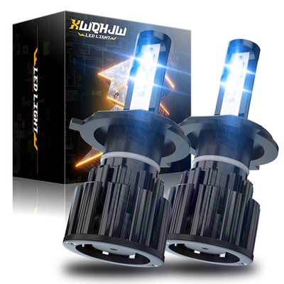 XWQHJW LED H4 Headlight High Low Adjustable Beam Cutoff White Light Bulbs