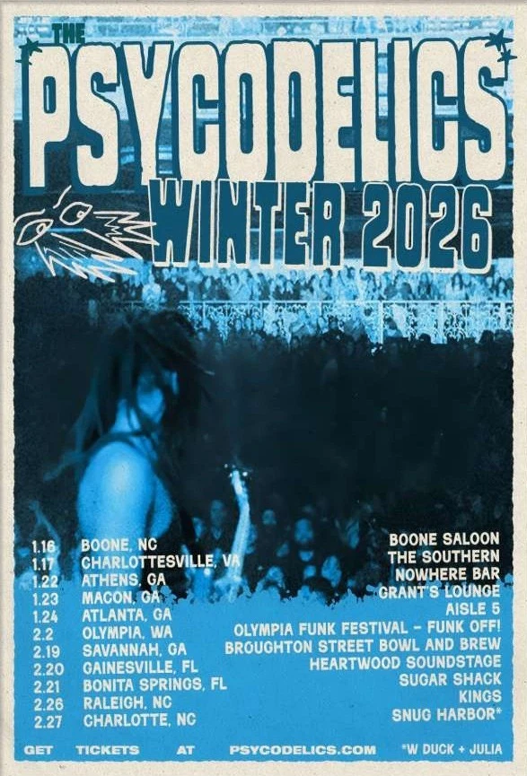The Psycodelics Tour Winter 2026 Vertical Poster