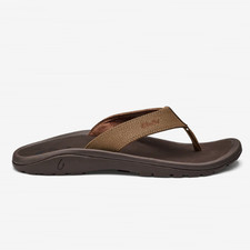 OluKai Men's 'Ohana Beach Sandals Tan Dark Java Flip Flops All Sizes