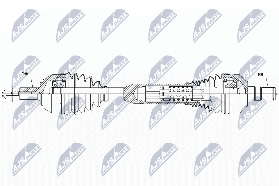 NTY Drive Shaft NPW-VV-054 For Volvo, Front Axle Left, New - Image 8