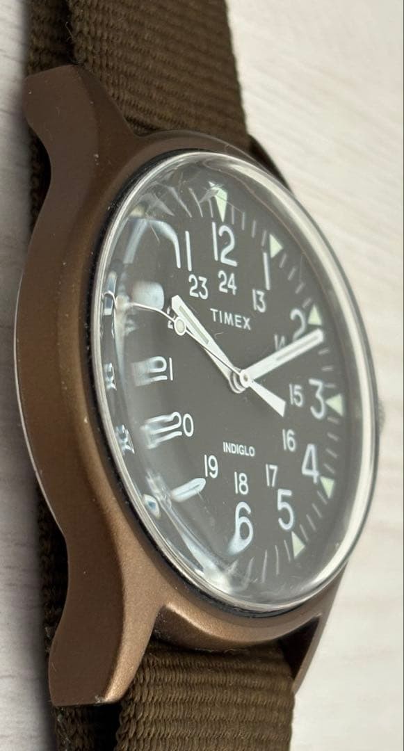 TIMEX MK1 Aluminium オリーブ TIMEX MK1 Aluminum Green NATO Strap Watch Olive Vintage Look Ready