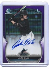 2023 Jake DeLeo Bowman Chrome 1st Purple Refractor Auto /250 (H1282)
