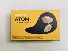 Audien ATOM Rechargeable Hearing Amplifier Non Prescription OTC Hearing Amp
