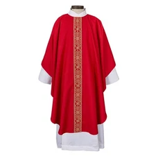 Chasuble San Damiano Gothic Red Vestment Church Clergy Apparel New