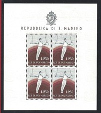 1955 SAN MARINO, Sheet No. 17, Gymnast, MNH**