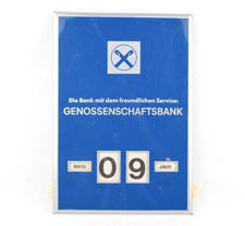 Dauerkalender Drehkalender GENOSSENSCHAFTSBANK Werbekalender vintage