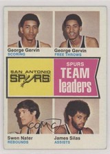 1974-75 Topps George Gervin Swen Nater James Silas #227 HOF 0x2f