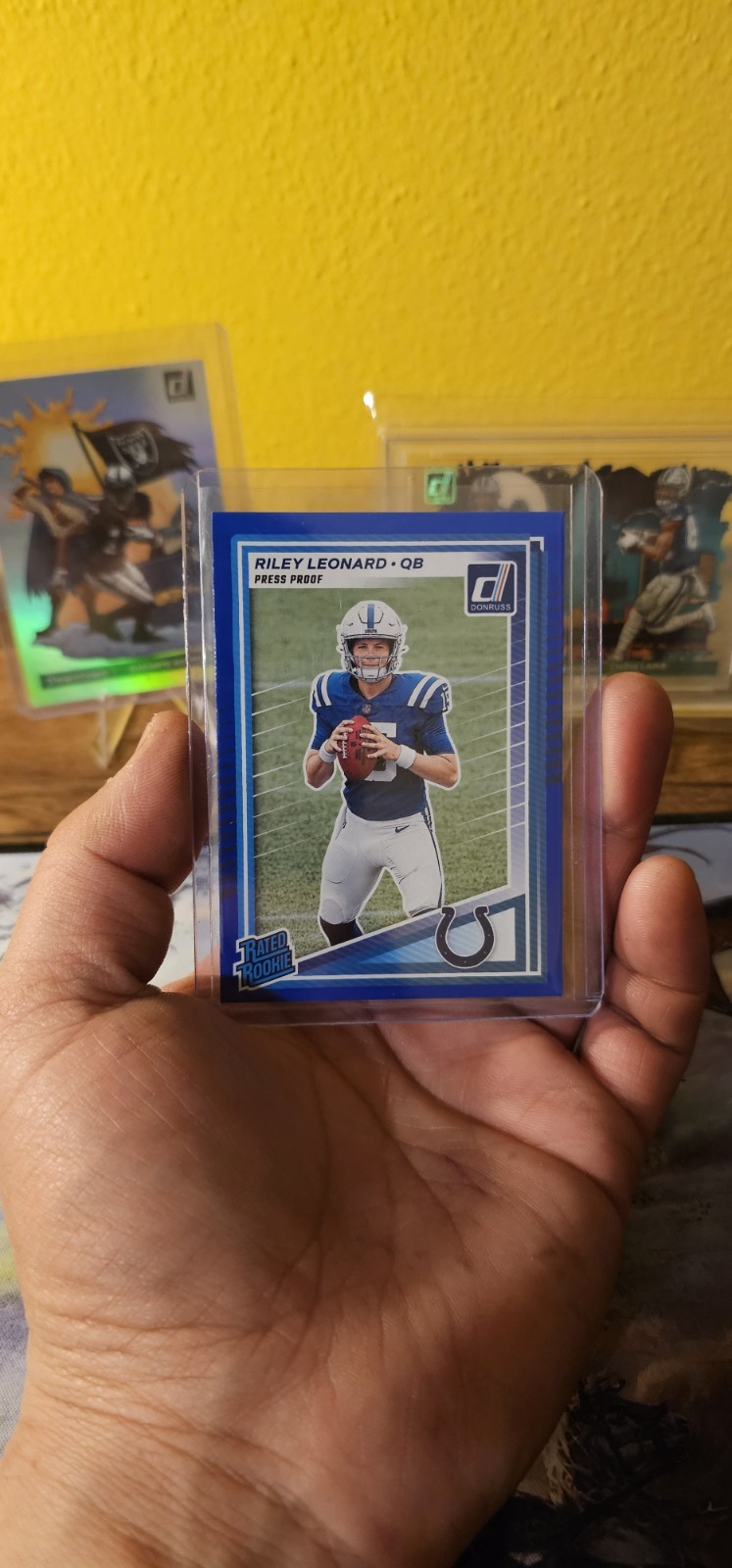 2025 Donruss Football Blue Press Proof Rated Rookie Riley Leonard RC