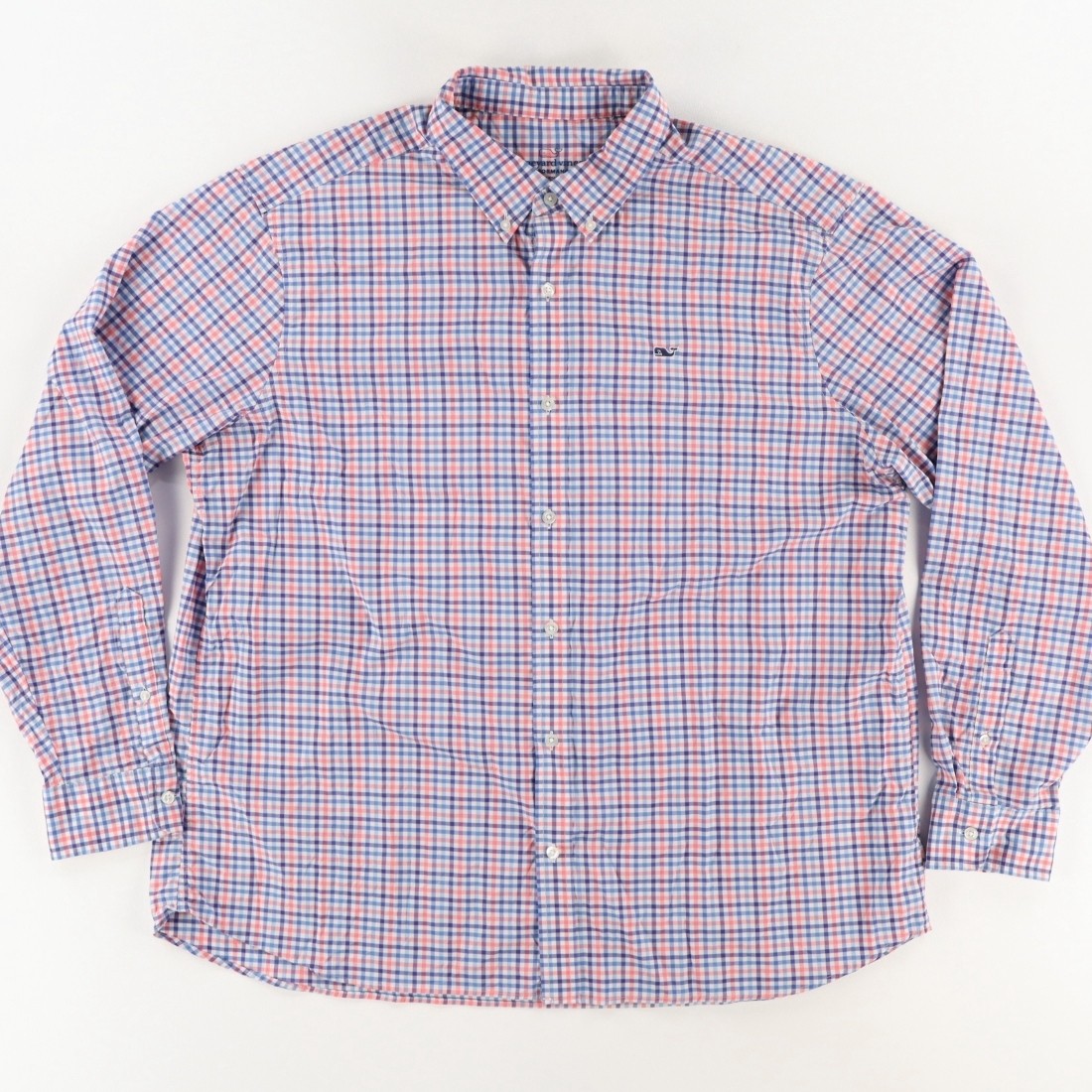 Vineyard Vines Performance Whale Gingham Button D… - image 1